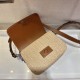 Prada straw bag uses high -level, fashionable and exquisite handmade bamboo editing imported cowhide