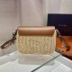 Prada straw bag uses high -level, fashionable and exquisite handmade bamboo editing imported cowhide