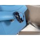 BVLGARI Niu series Niagara sapphire blue calfskin bag body size: 20*14.5*5cm
