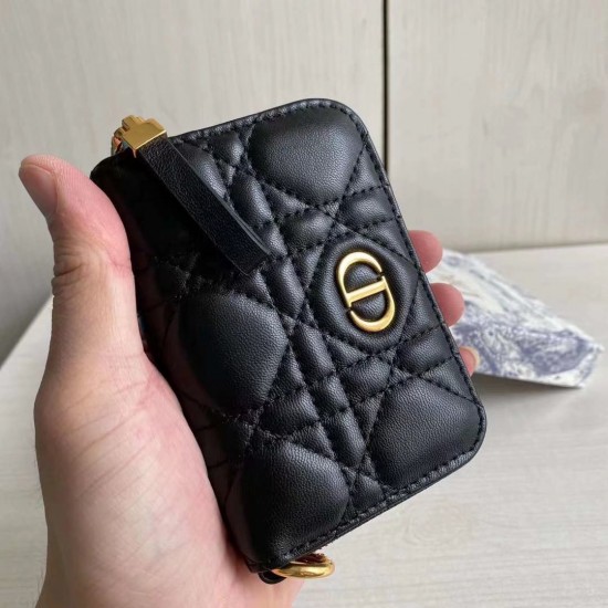 Dior Fujin Gel lambskin caro series coin purse card bag CD short models of short models
