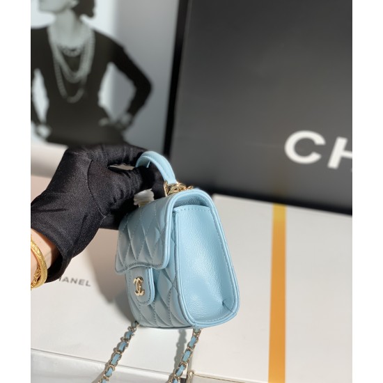 CHANEL22P handle mini box bag