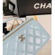 CHANEL22 Practice coin purse cotton sheepskin, light gold hardware can be manipulated by hand