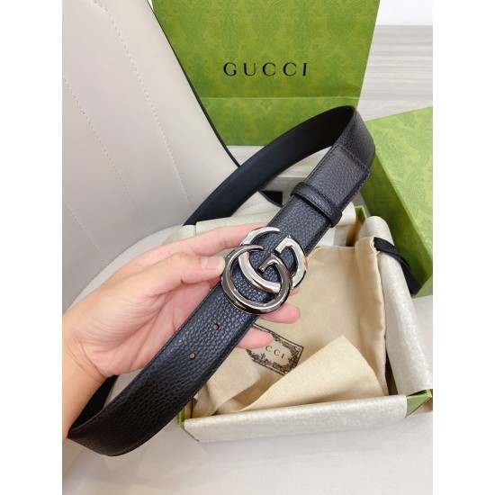 GUCCI imported lychee pattern cowhide width 4.0cm full package