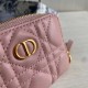 Dior Fujima lambskin caro series coin purse card bag CD short models of short wallet zipper wallet