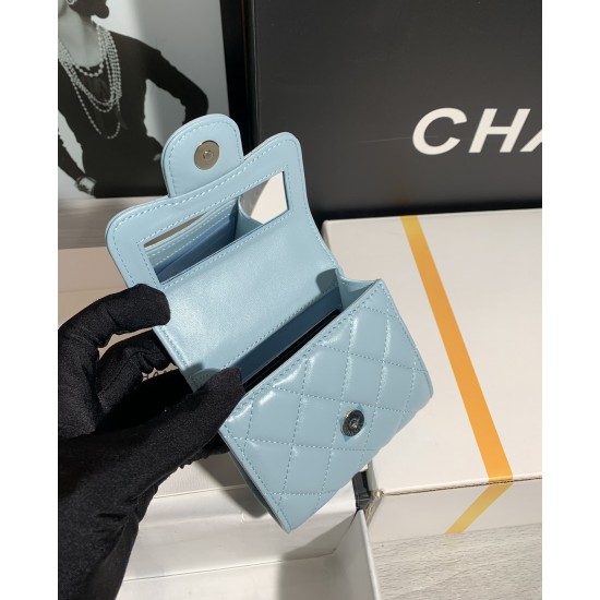 CHANEL22P handle mini box bag