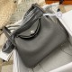 Hermès Top Replica Lindy 8F Pewter Gray Silver Buckle