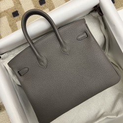 Hermès Top Replica Platinum Inner Seam Pewter Gray Gray Buckle Imported Leather Pewter Gray