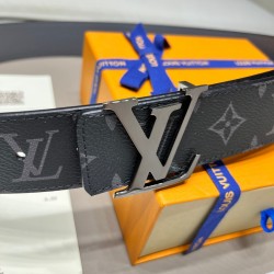 Louis Vuitton width 4cm Calfskin Leather Sole with Classic Precision Plated Letter Buckle