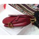 Dior Saddle Bag Top Replica Bags Red Grained Calf Leather