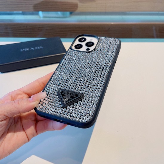 Prada Hand-Applied Diamond Cell Phone Case