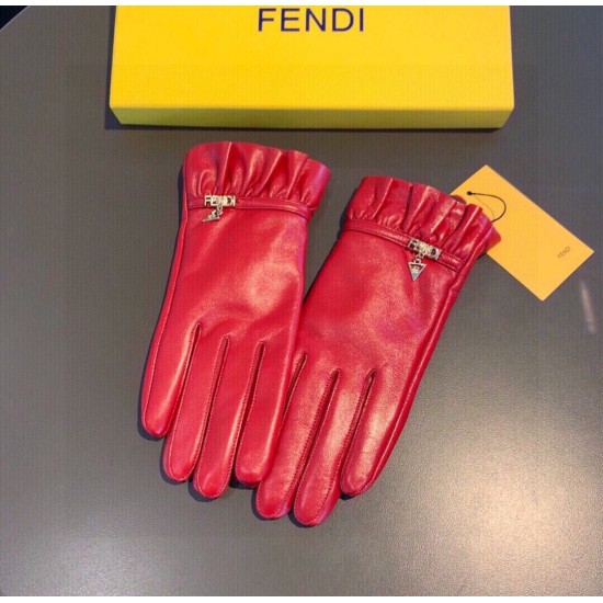 Fendi Sheepskin Gloves Mobile Phone Touch Screen
