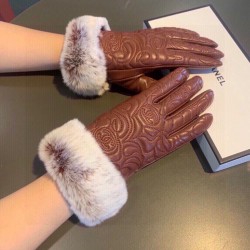 CHANEL FALL and Winter Rabbit Fur Sheepskin Gloves Mobile Touch Screen Code ML