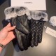 CHANEL AUTUMN and Winter Lazy Rabbit Fur Sheepskin Gloves Cell Phone Touch Screen