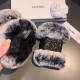 CHANEL Autumn/Winter Lazy Rabbit Fur Sheepskin Gloves