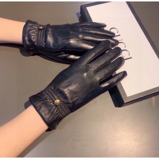 Gucci New Sheepskin Gloves Imported Sheepskin Cashmere Lining