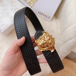 Versace Classic Models Double-Sided Imported Cowhide Belt Width 4.0cm!