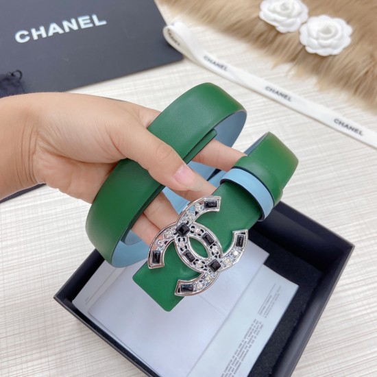 CHANEL New Models, Double-SIDED FIRST LAYER COWHIDE WIDTH 3.0cm Double-Sided Available Full Set of Packaging