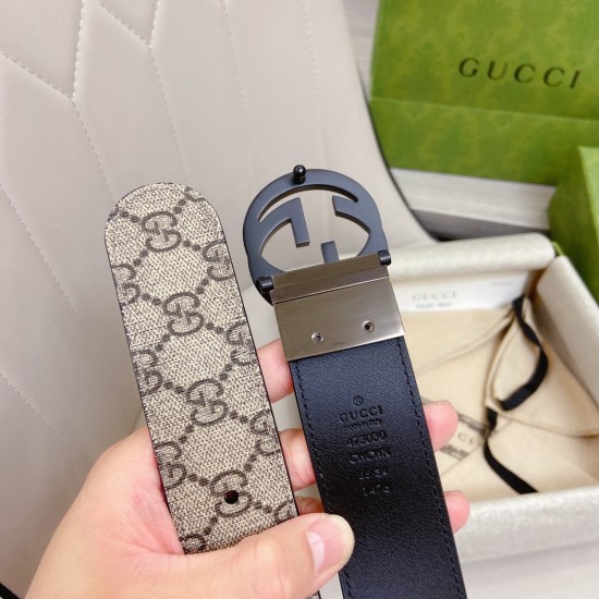 Gucci Top Replica Quality, Classic Double G PRINT MODELS with A Width of 3.7cm Full Set of Packaging