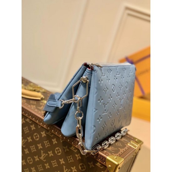 LV COUSSIN small handbag m57793 gray blue