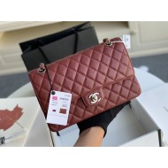 CHANEL FLAP BAG CAVIAR LEATHER SIZE:25CM