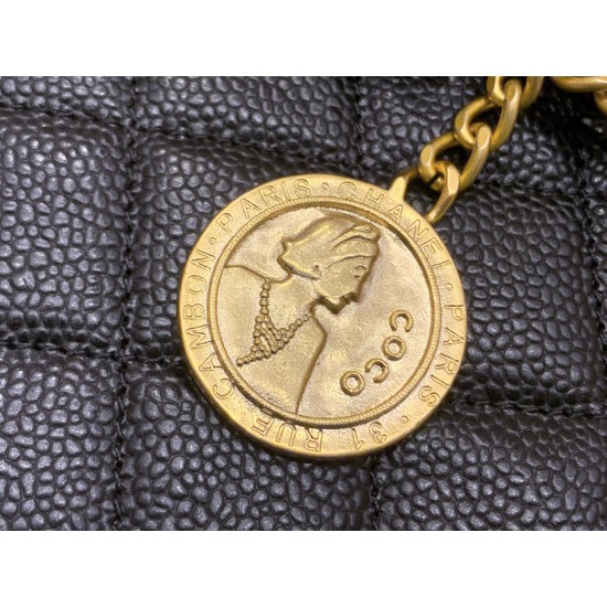 CHANEL FLAP BAG Gold Coin 