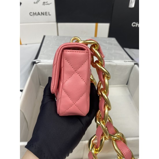 CHANEL FLAP BAG Small size:  13×17×6CM