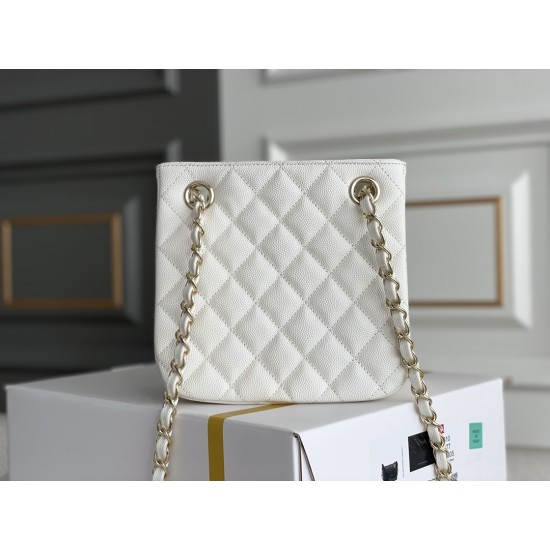 CHANEL 22S small bucket bag can be carried on one shoulder, can also be used as a crossbody bag size: 16 * 15 * 9CM