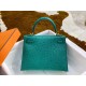 Hermès Kelly Ostrich hand-stitched with beeswax thread Size: 25cm