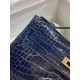 Hermès Kelly Evercolor crocodile hand-stitched waxed thread Size: 22cm