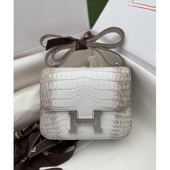 Hermès Constance Imported Nile Crocodile Himalayan Hand Stitched