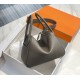 Hermes Lindy 26cm Tinware Grey Hand Stitched