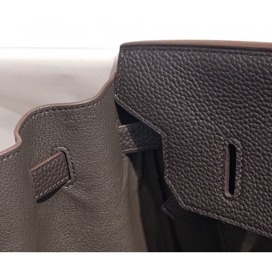 Hermes Birkin 35cm New Color Ebony Togo Leather Hand Stitched Size: 35 / 30 / 25 cm