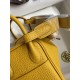 Hermes Mini Lindy TC Leather Hand Stitched Size: 19cm