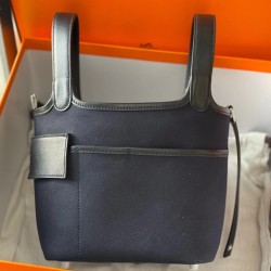 Hermes Picotin 18cm Canvas with Swift leather Hand-waxed stitching