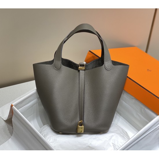 Hermes Picotin 22cm Imported leather Pure hand waxed stitching