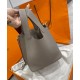 Hermes Picotin 18 & 22cm Asphalt grey TC cowhide Pure hand stitching
