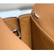 Hermes Halzan 22 & 25cm Clemence Leather 