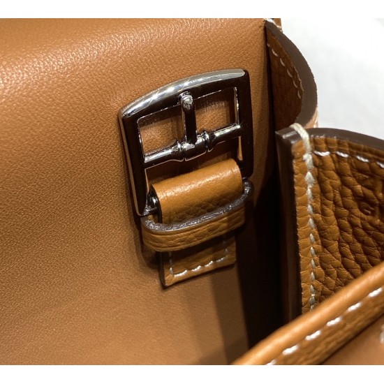 Hermes Halzan 22 & 25cm Clemence Leather 