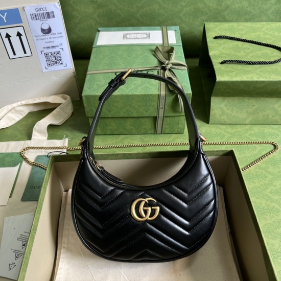 GG Marmont half-moon-shaped mini bag Size: 21.5 x 11 x 5cm 