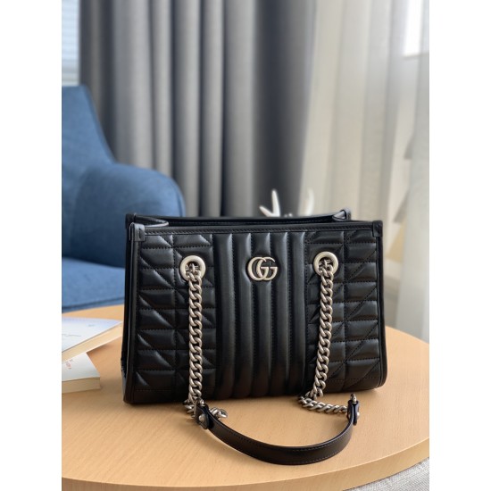 Gucci GG Marmont small tote bag size: 26.5 x 19 x 11cm
