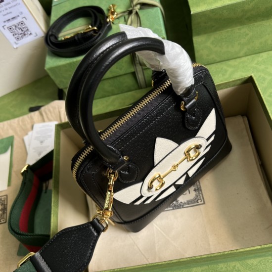 adidas x Gucci Horsebit 1955 mini bag  size: W20cm x H19.5cm x W7.5cm