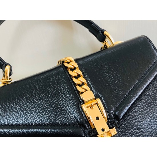 Gucci Sylvie 1969 patent leather mini top handle bag