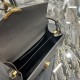 YSL CASSANDRA MINI TOP HANDLE BAG IN GRAIN DE POUDRE EMBOSSED LEATHER Size:20 X 16 X 7.5 CM