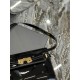 YSL MANHATTAN SMALL SHOULDER BAG IN SILK SATIN AND LEATHER Size: 29 X 20 X 7.5 CM / 24 X 17.5 X 6 CM