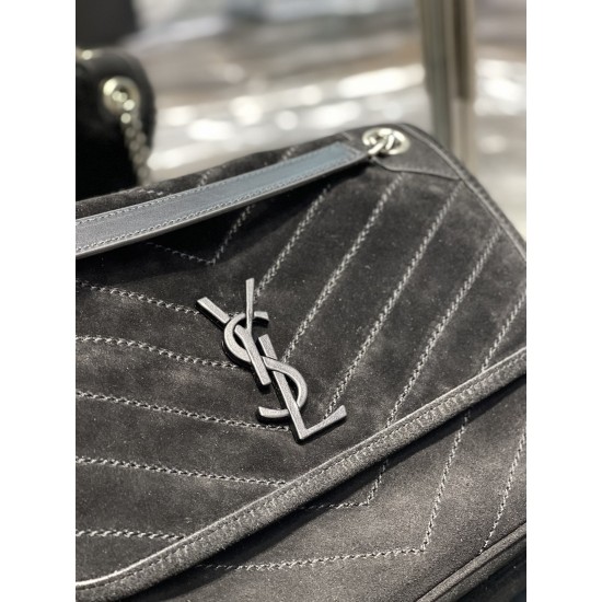 YSL NIKI MEDIUM CHAIN BAG IN SUEDE Size:28 X 20 X 8,5 CM