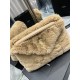 YSL PUFFER Rabbit hair BAG  Size: 35 X 23 X 13,5 CM