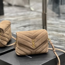 YSL LOULOU 20CM MINI TOY STRAP BAG IN QUILTED 