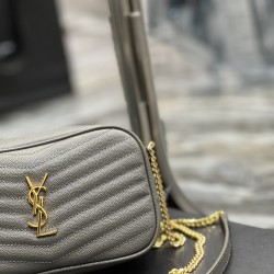 YSL LOU CAMERA BAG IN QUILTED LEATHER Size: 18×10×5cm