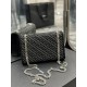 YSL KATE SMALL CHAIN BAG IN VELVET AND RHINESTONES Size: 20 X 12,5 X 5 CM