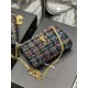 YSL KATE tweed model chain bag Size: 20x13.5x5.5cm